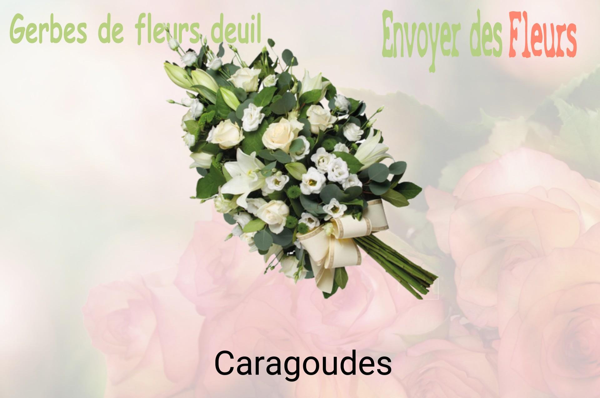 Gerbe de fleurs de deuil livrée à Caragoudes